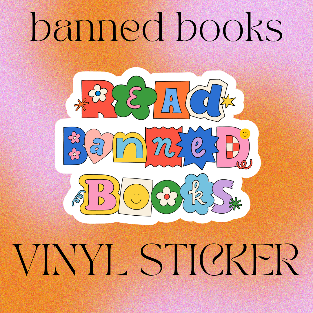 Colorful Read Banned Books Sticker