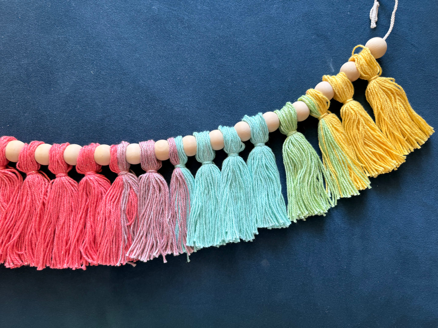 Bold Rainbow Tassel Garland