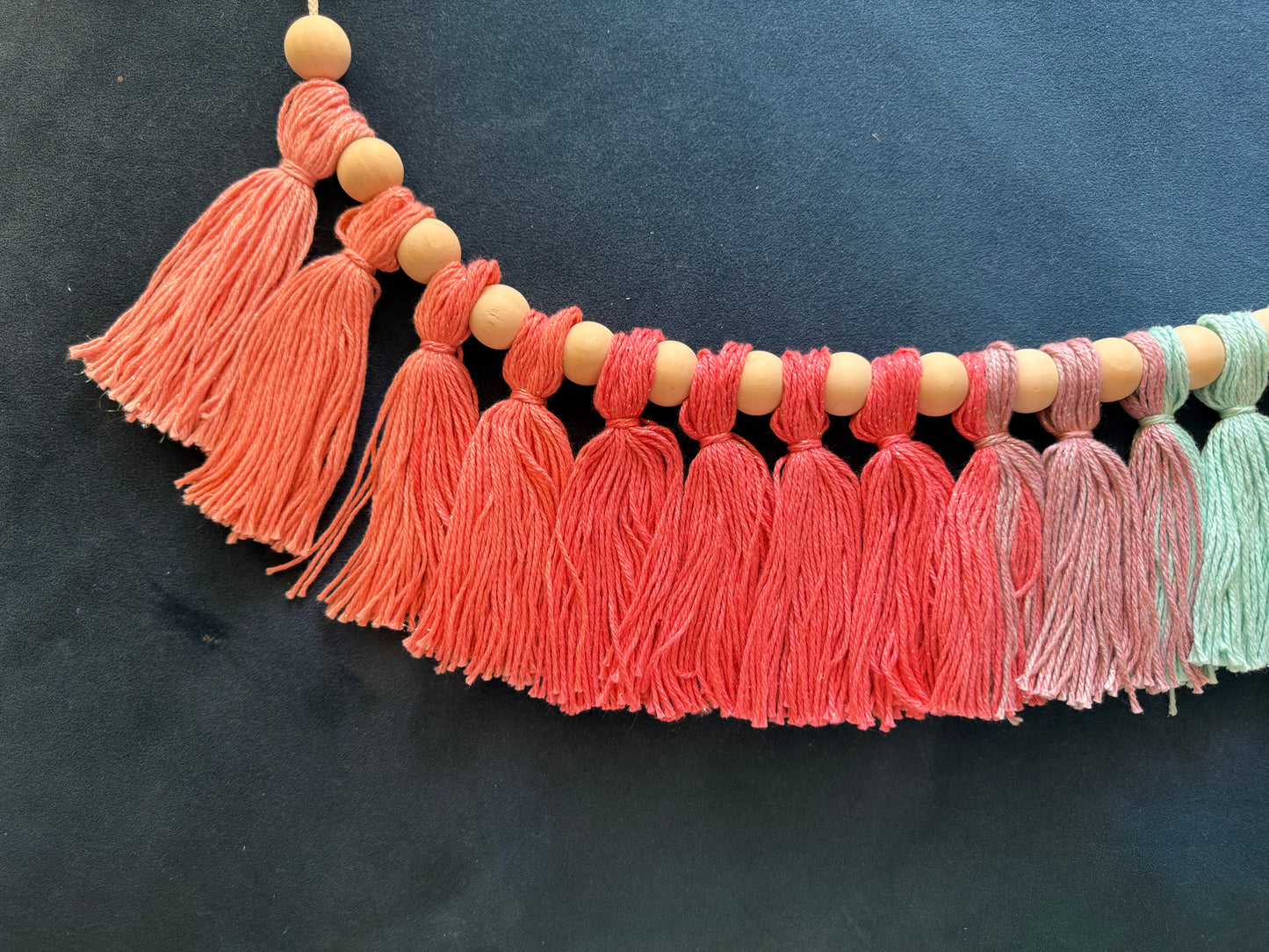 Bold Rainbow Tassel Garland