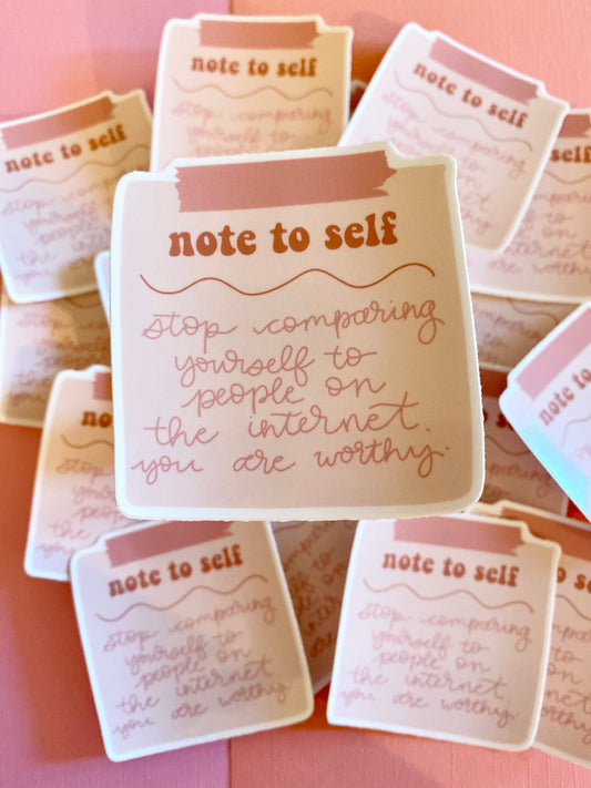 Note to Self Sticker